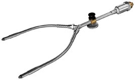 Metallgelenkschlauch mit 2 Zweistoffdüsen und Magnethalter und Zweifasenkupplung