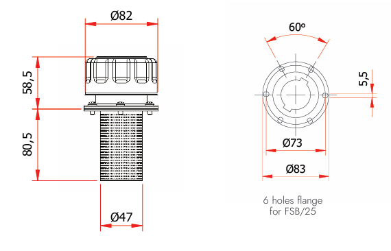 FSB-25 dimensies